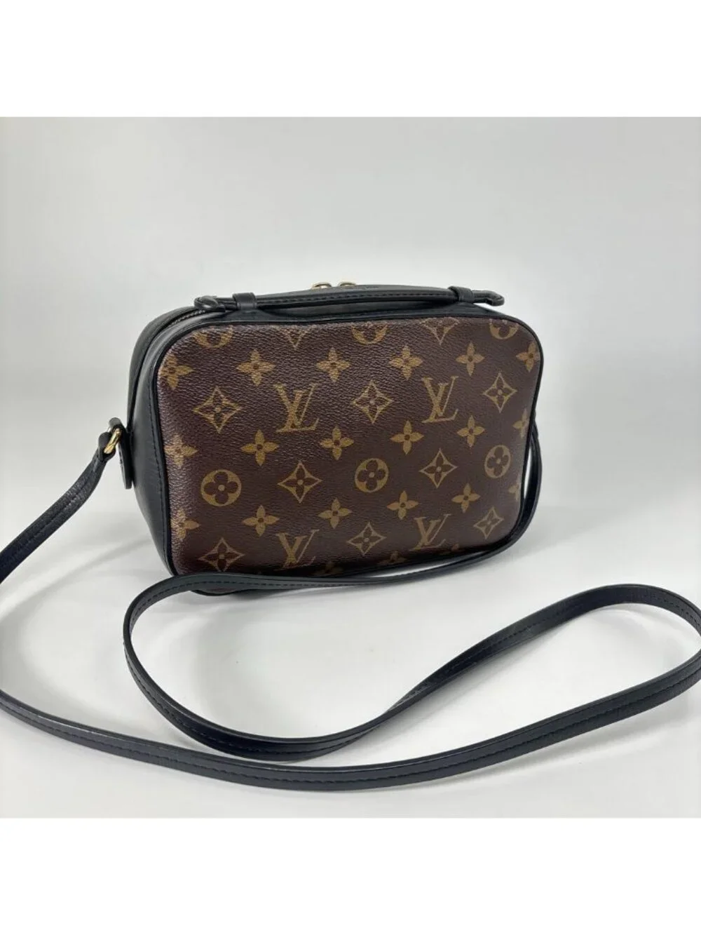 Louis Vuitton Super Shoulder Bag Monogram Saintonge Black